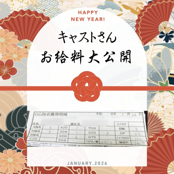 24日のキャストさんお給料！【11時-22時】