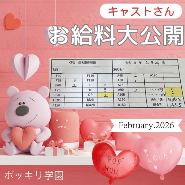 4日のキャストさんお給料【10時-22時】