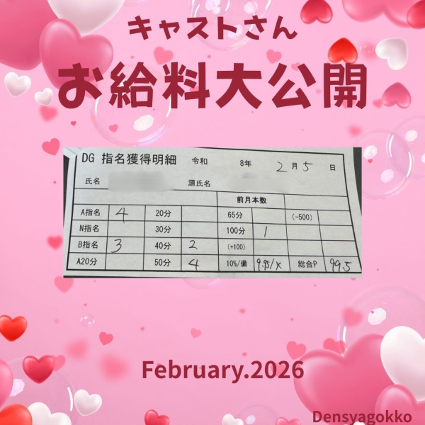 5日の女の子お給料大公開！！【17時-ラスト】