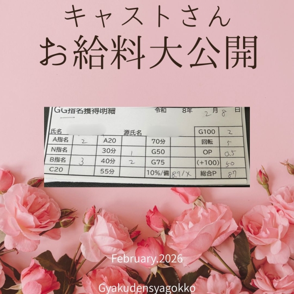 8日キャストさんお給料大公開！！【10時-20時】