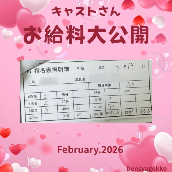 19日女の子お給料大公開！！【10時-19時】