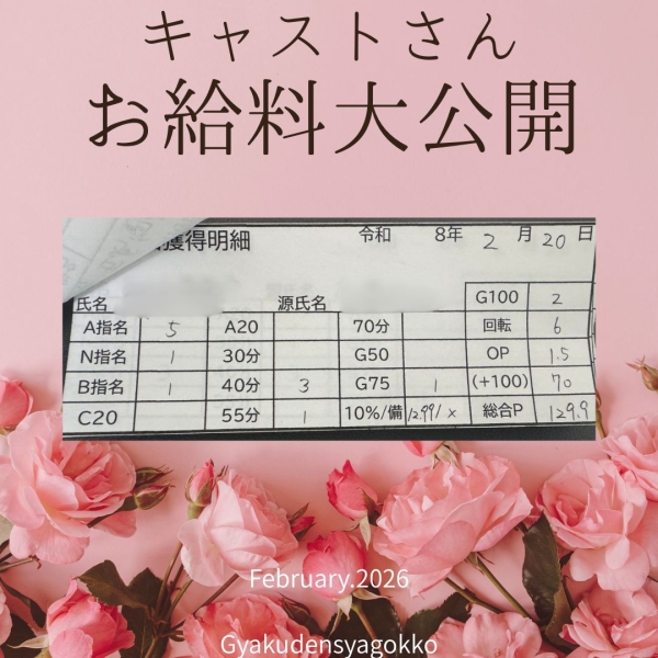 20日キャストさんお給料大公開！！【13時-ラスト】