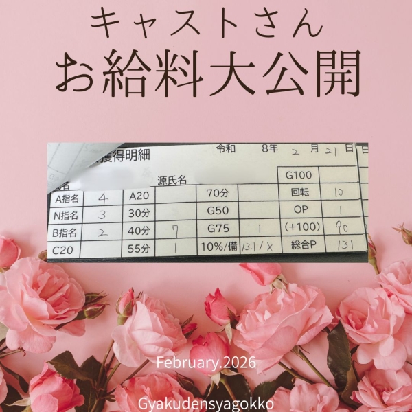 21日キャストさんお給料大公開！！【14時-ラスト】