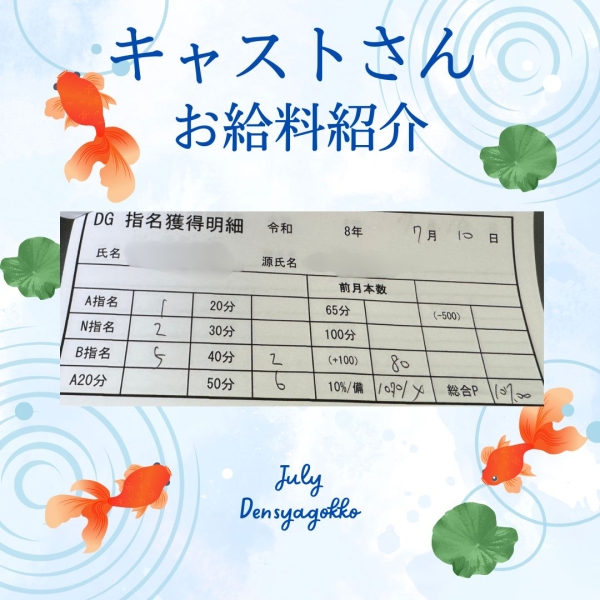10日女の子お給料大公開！！【12時-ラスト】