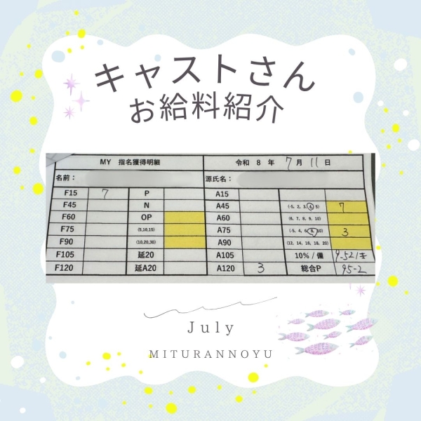 11日女の子お給料大公開!!【12時-ラスト】