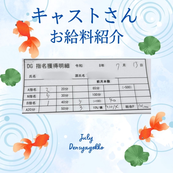 13日女の子お給料大公開！！【10時-20時】