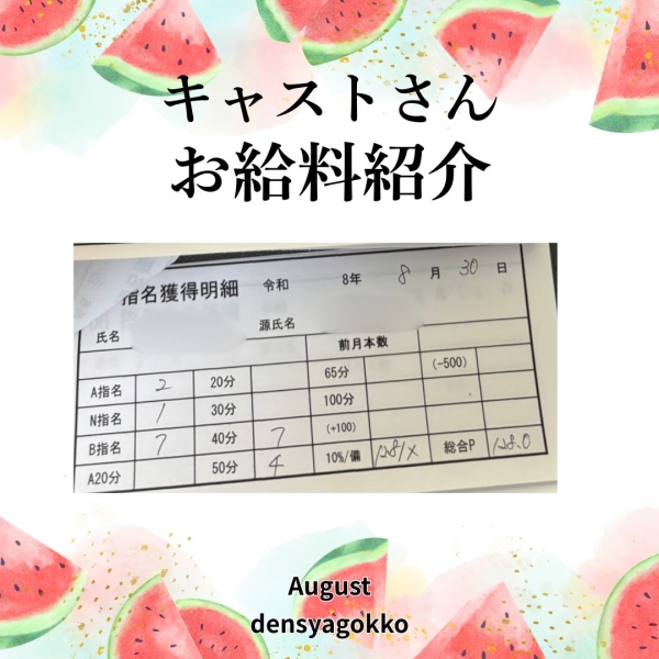 30日女の子お給料大公開!!【12時-ラスト】
