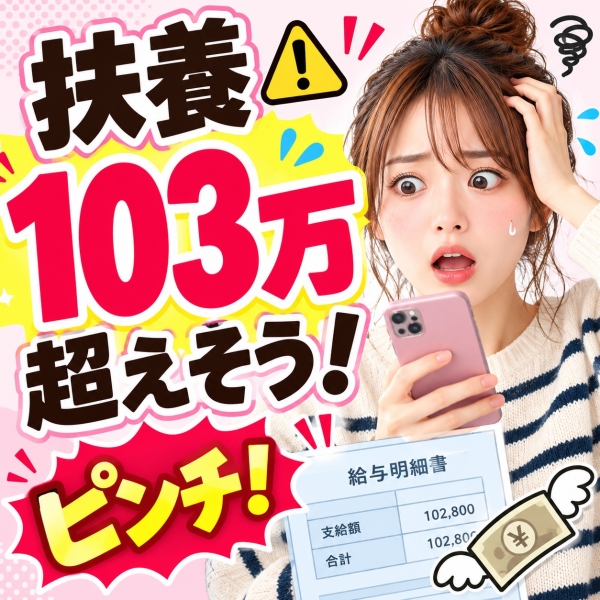 扶養103万円を越えそう…ピンチ!どうしたらいいの?